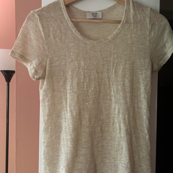 Maryam Nassir Zadeh Cream Sheer Tee - Picture 5 of 7